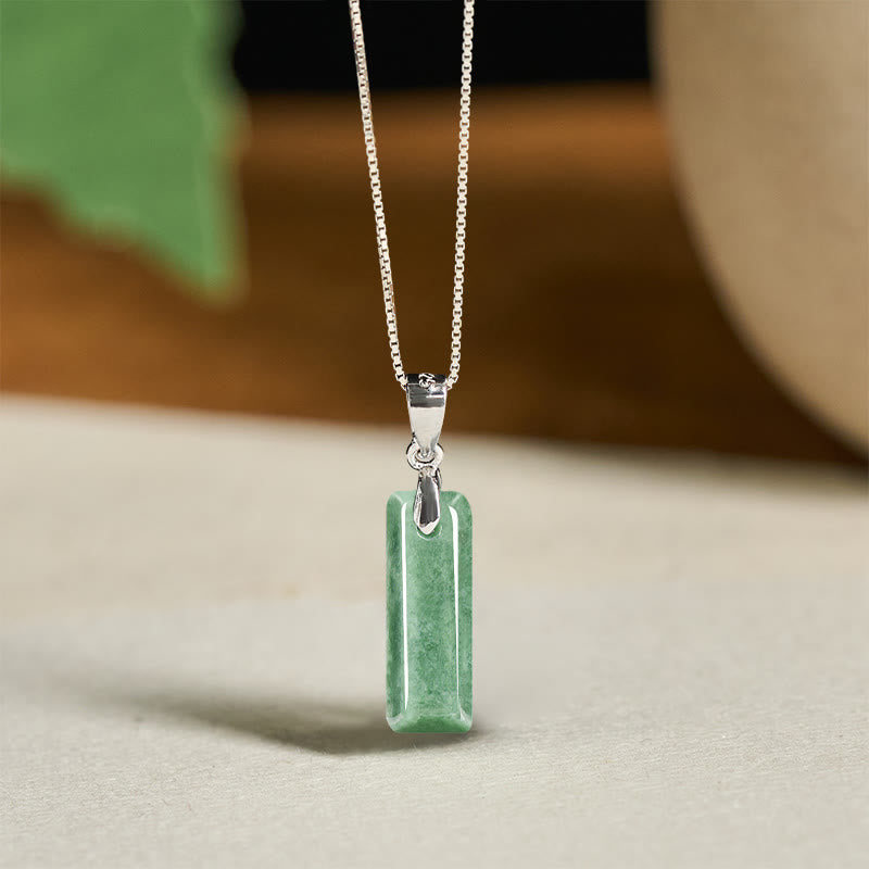 "May You Find Your Own Meaning" Natural A-Z Letter Jade 925 Sterling Silver Chain Necklace Includes Gift Message Card - Image 54