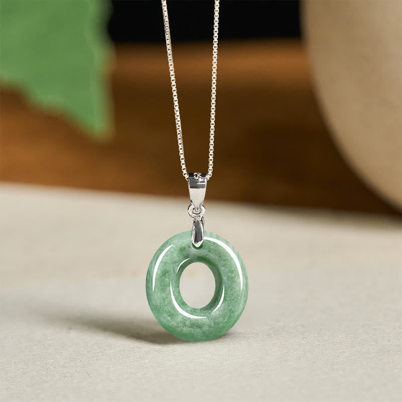 "May You Find Your Own Meaning" Natural A-Z Letter Jade 925 Sterling Silver Chain Necklace Includes Gift Message Card - Image 78