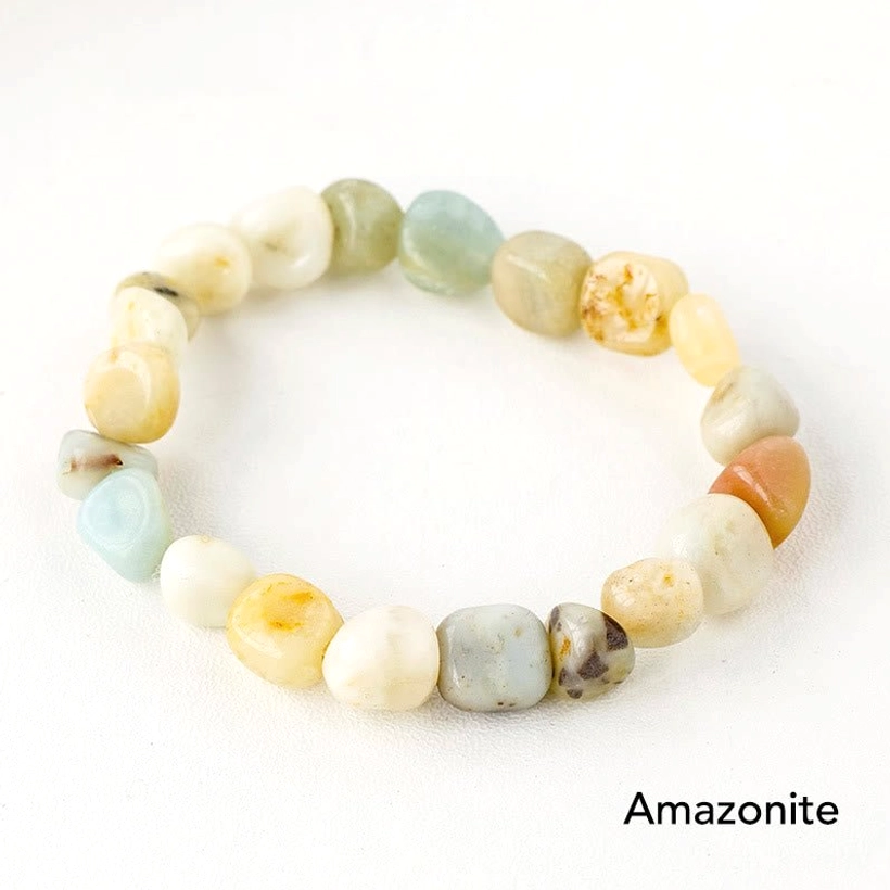 Amazonite turquoise crystal bracelet for confidence and positive communication