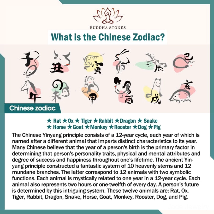 Chinese zodiac symbols chart showing all 12 zodiac animals with cultural meanings and personality traits