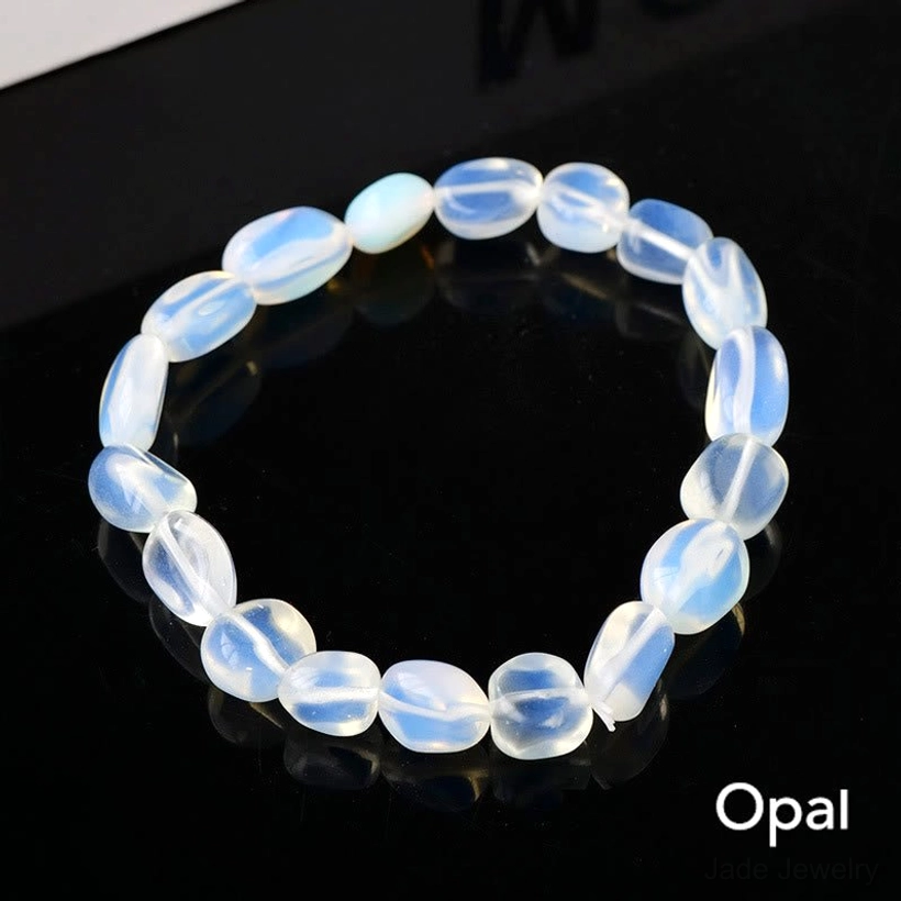 Natural stone crystal bracelet gift display with spiritual healing properties
