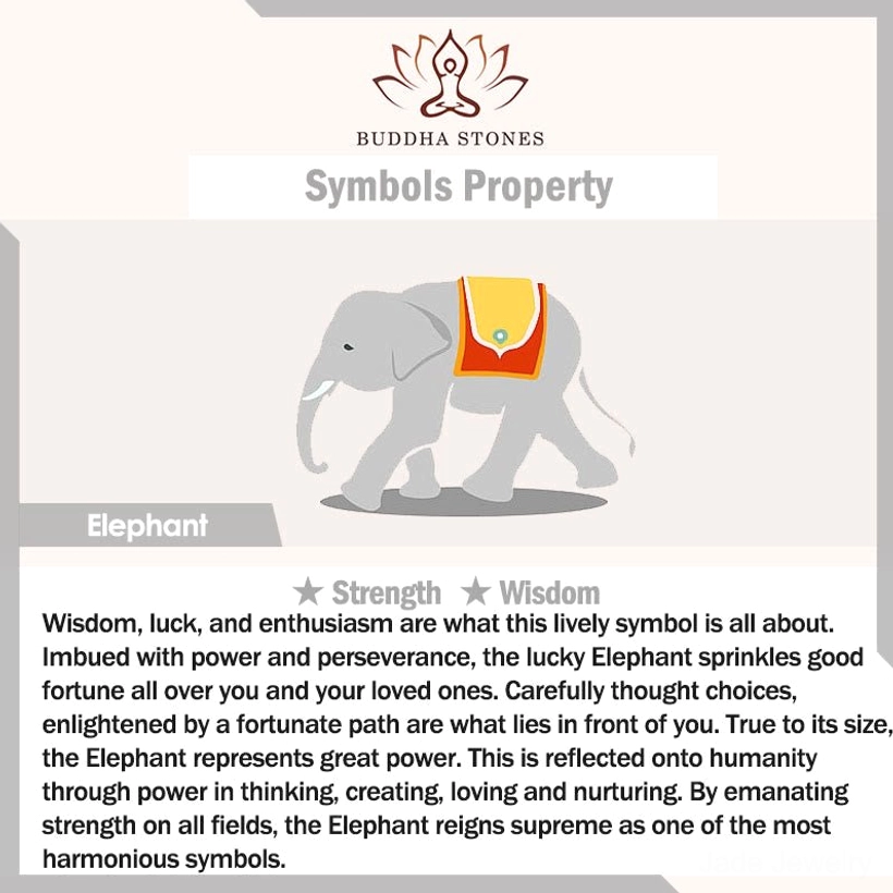 Elephant symbol meaning strength wisdom good fortune Eastern philosophy illustration