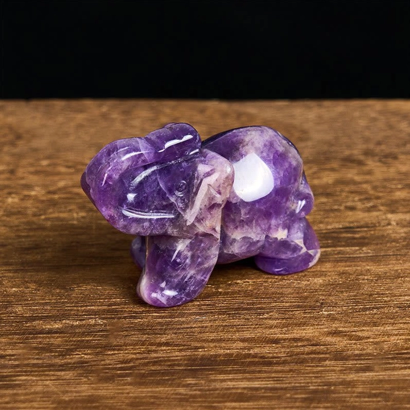Green aventurine healing stone elephant for abundance luck and new beginnings
