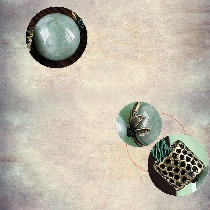 Green jade prosperity bracelet product showcase highlighting natural stone texture and handcrafted quality