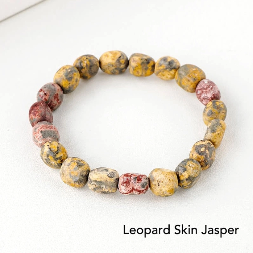 Handmade natural crystal beaded bracelet with premium elastic string and authentic gemstones