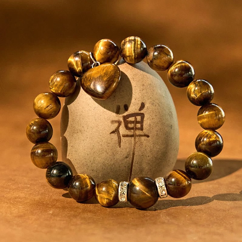 Natural stone heart bracelet variant options - jade crystal healing collection