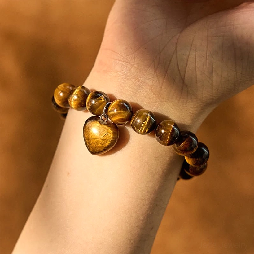 Multi-stone heart charm bracelet sizing guide - 14-16cm wrist circumference