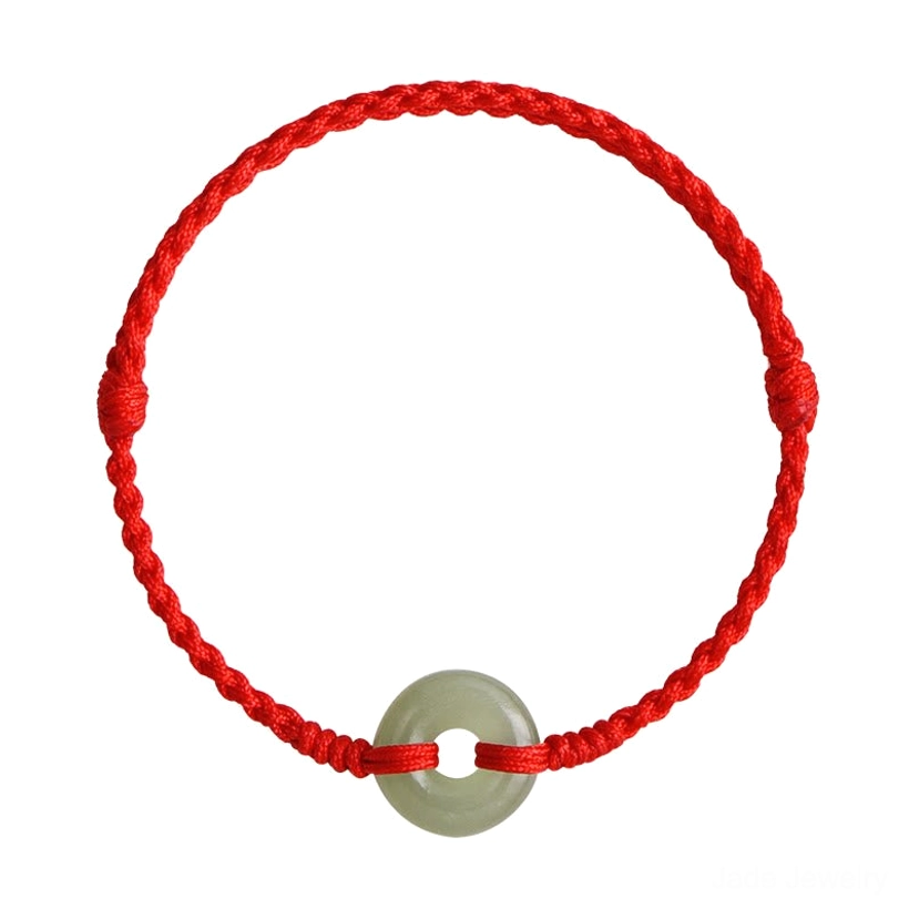 Hetian jade peace buckle in multiple rope color options comparison
