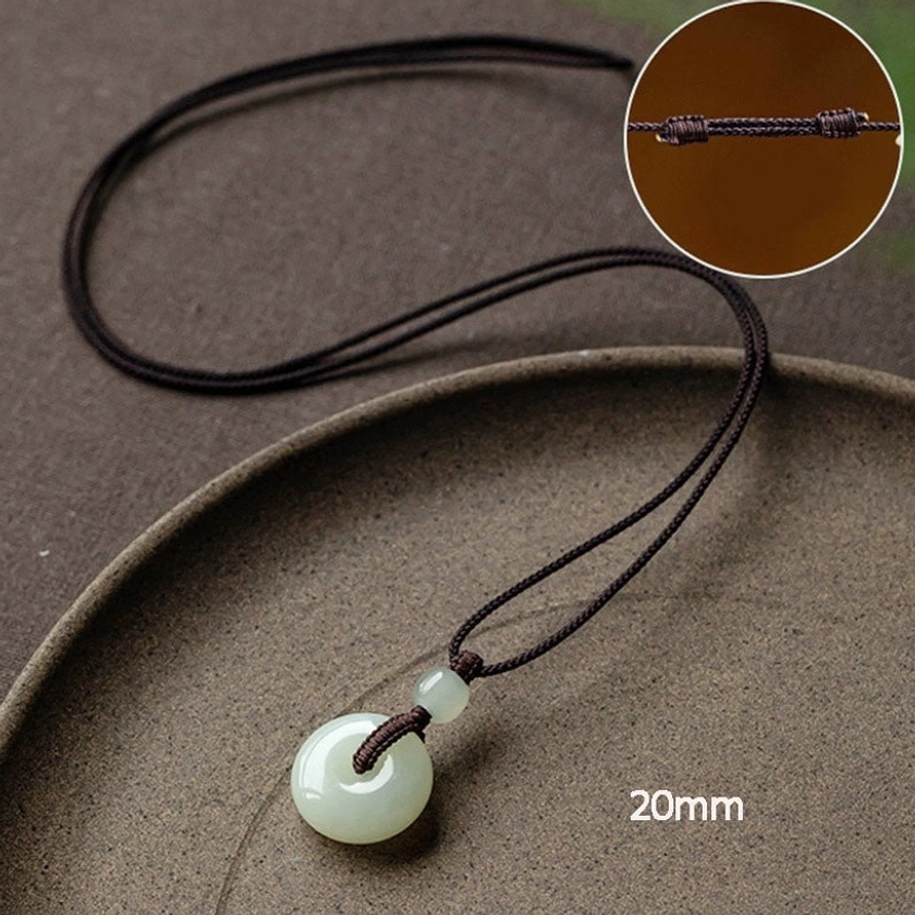 22mm jade peace buckle pendant subtle elegant size for professional everyday wear minimalist aesthetic