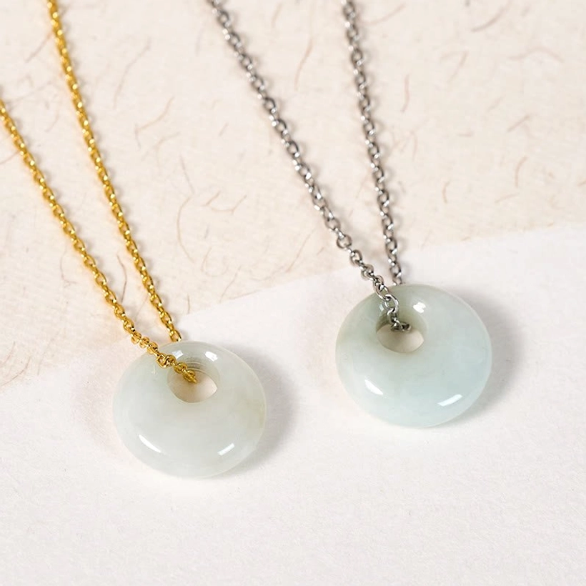 Jade prosperity necklace handcrafted by artisans using selected high-quality materials