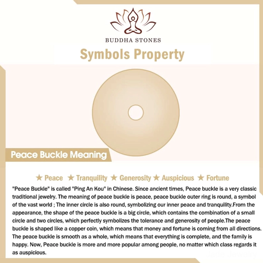 Ping an kou peace buckle symbolism meaning card - traditional Chinese jade symbol guide for harmony and protection