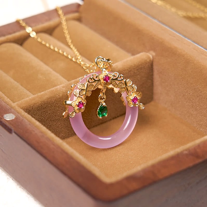 Peace buckle necklace pendant Chinese traditional design