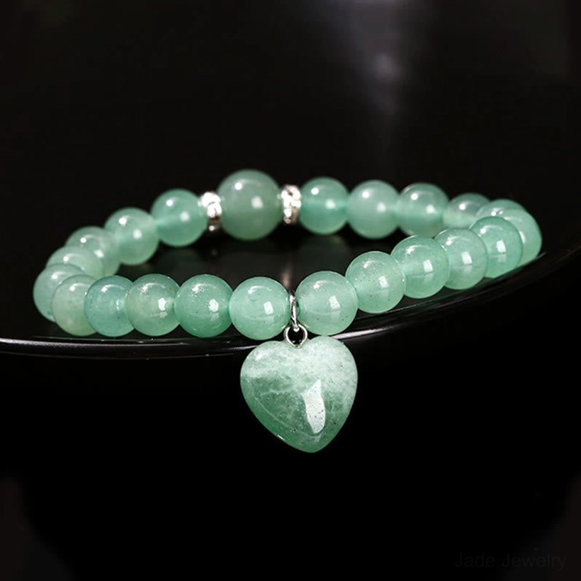 Pink rose quartz heart bracelet for self-love and emotional healing