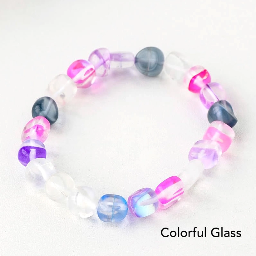 Premium elastic string crystal bracelet comfortable wrist fit all sizes