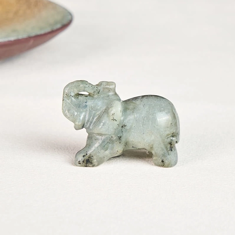 Sodalite elephant healing stone with deep blue energy for intuition and insight