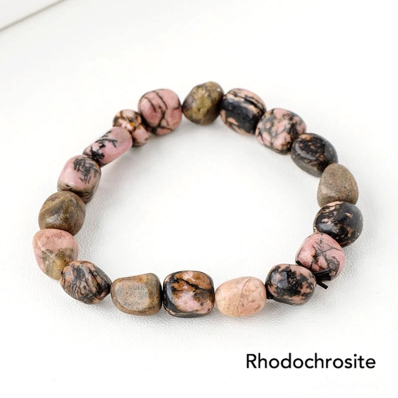 Tiger eye and red jasper crystal healing bracelet for protection and grounding