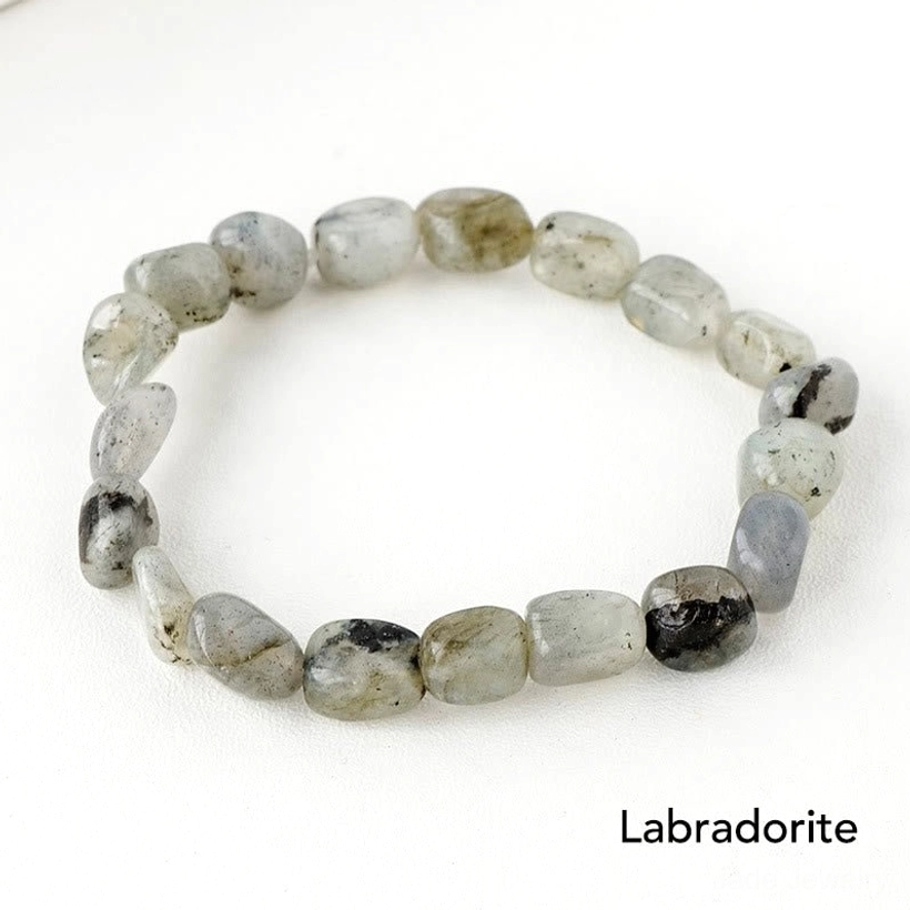 Topaz and fluorite multi-stone crystal healing bracelet for focus and transformation